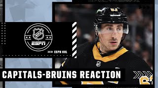 Capitals-Bruins Reaction: Brad Marchand leaves with injury | ESPN NHL