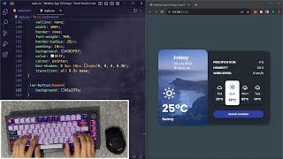 ASMR Programming - Minimal Weather App Ui Design - No Talking
