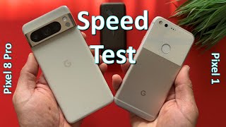 Pixel 8 Pro vs Pixel 1 - Speedtest 🔥