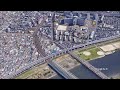 4k uhd 東京都 足立区 足立 東武鉄道 伊勢崎線 小菅駅周辺の空撮アニメーション