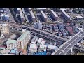 4k uhd 東京都 足立区 足立 東武鉄道 伊勢崎線 小菅駅周辺の空撮アニメーション