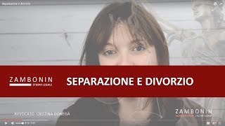 Separazione e divorzio