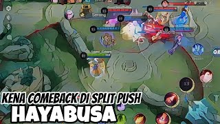 COMEBACK MOMENT IN HAYABUSA'S SPLIT PUSH - MOBILE LEGENDS