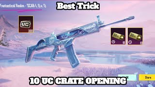 BEST LUCK 😱 BGMI GLACIER SCAR-L CRATE OPENING | 10 UC SNOWSTAR SWEETHEART CRATE OPENING