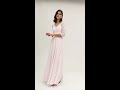 cicinia florence a line floor length v neck 3 4 length sleeves lace chiffon long bridesmaid dresses