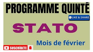 STATO MOIS DE FÉVRIER PROGRAMME QUINTÉ DE DEMAIN SAMEDI 01.02.25#europe #explore #canada #