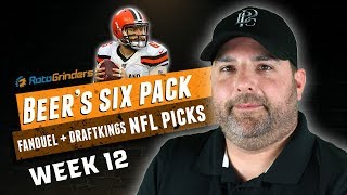 DRAFTKINGS NFL WEEK 12 DFS PICKS | The Daily Fantasy 6 Pack