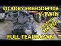 CRASHED Victory Freedom 106 Ci Polaris Engine & Transmission Teardown. BIG damage from a wreck!