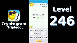 Cryptogram Tripledot Level 246 Answer | SolutionGuruji