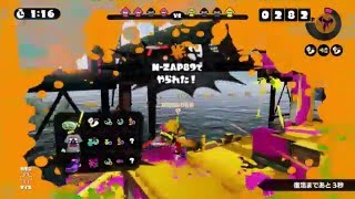 スプラトゥーン実況！ヒッセンヒューでモズク農園！チェイスボムは網の上でも走るのか！？☆ランク５０なおきち広島弁ゲーム実況splatoon