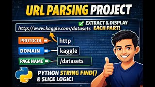 URL Parsing Using Python 🔍 | Extract Protocol, Domain & Page | Python String Project