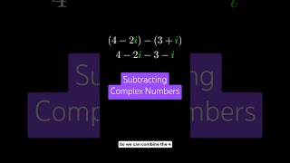 Subtracting Complex Numbers #maths #mathematics #complexnumbers #algebra