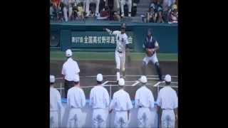 2015 日本高校 甲子園 開球式 王貞治 超華麗大曲球 !!!!!