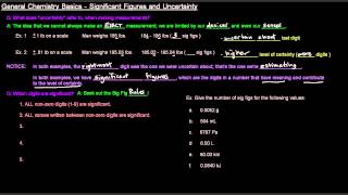 General Chemistry Basics (Part 6 of 10) - Significant Figures and Uncertainty