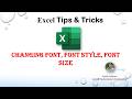 Excel font: Changing font, font style, font size | ✂️Clear all font related dots .. in Excel ,word