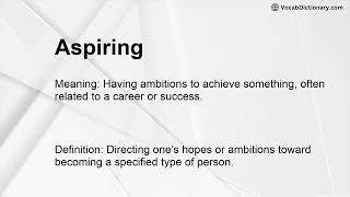 Aspiring Meaning