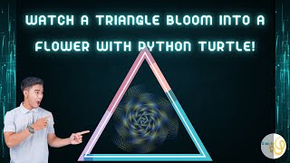 Watch a Triangle Bloom into A Flower With Python Turtle - Simply Pyd #python #pythonturtlegraphics