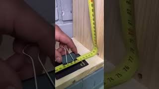 precise measurement with a tape measure in the inner corners