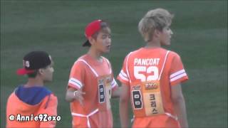 130903 54 〇 EXO 엑소 Baekhyun Kris Kai Suho dance   archery @ MBC Idol Star Championship 아육대 運動会