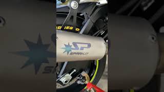 2017 GSXR 1000R Spark Italy titanium exhaust slip on.