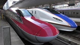 【4K動画】カラフルな新幹線（かがやき）東京駅（終点）JR東海とJR東日本（日本の新幹線）JAPAN（TOKYO）