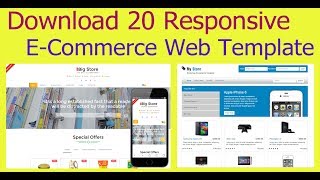 Download 20 Responsive E-Commerce Free Web Template 2017 - 100% Free