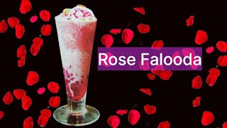 Rose Falooda / How to make Rose Milk Falooda