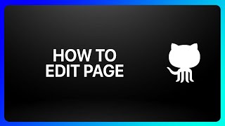 How To Edit GitHub Page Tutorial