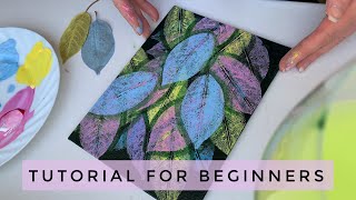 The Easiest Leaf painting / Spring painting / Paint with kids / Painting for beginners