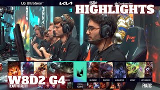 FNC vs VIT - Highlights | Week 8 Day 2 S12 LEC Summer 2022 | Fnatic vs Vitality W8D2