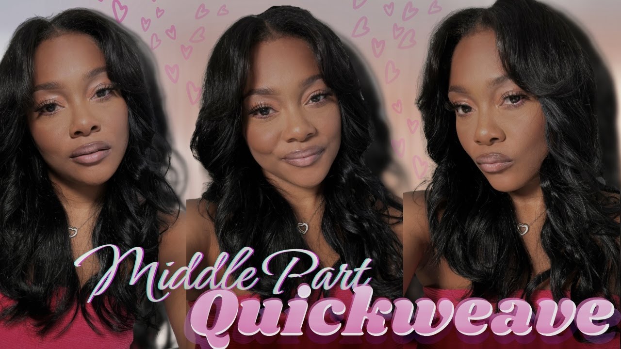 How To Middle Part Quickweave Method Youtube