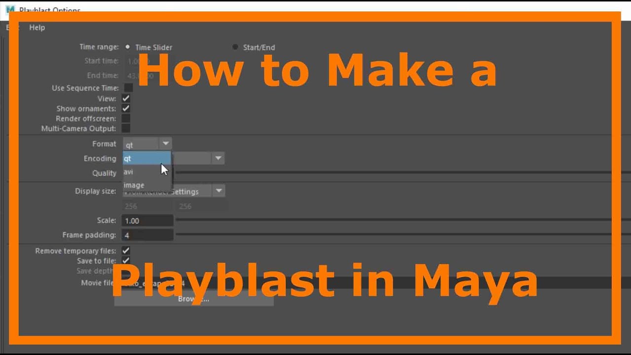 How To Make A Playblast In Maya Youtube