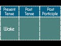 Wake -Present|Past|Past Participle Tense||Verb Forms in english v1 v2 v3