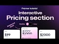 Interactive Pricing Section - Framer No-Code Tutorial