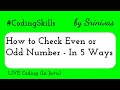 How to Check Even or Odd Number in Java | Coding Skills