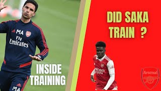Behind the Scenes: Arsenal TRAINING Session. (DID BUKAYO SAKA  TRAIN?)