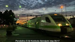 JUNIA ALKUSYKSYLLÄ  TRAINS IN EARLY AUTUMN  KOKKOLA CITY ELOKUU 27-30 AUGUST 2022