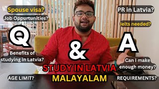 STUDY IN LATVIA Q&A 2023 | Benefits of studying in LATVIA | Indian students in Latvia | MALAYALAM