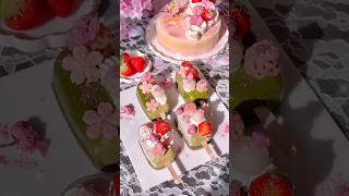 春🌸桜と抹茶のケーキ💗🤍花粉症辛いけど みんなでお花見したい❕#ケーキ #vlog #スイーツ #cake #桜 #抹茶