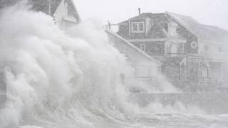 Monster Waves And Storm Surge From The Nor'Easter Pound Scituate, MA