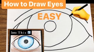 How to Draw EYES Step by Step - for kids with project ideas!!! #mrschuettesart #eyes
