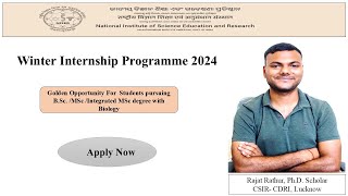 NISER- Winter Internship Programme 2024