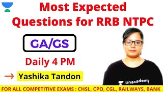 Complete Practice Crash course for RRB NTPC (Railways) | GA/GS | Yashika Tandon