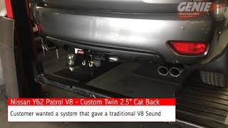 Nissan Y62 Patrol V8 Custom Twin 2 5 Cat Back Exhaust System Sound