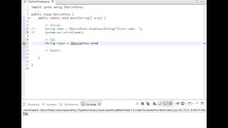 Create an Option Pane for User Input (Java)