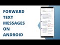 How to forward text messages on Android