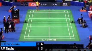 R16 - WS - Sindhu P. V. vs UCHIDA Shizuka - 2014 Singapore Badminton Open