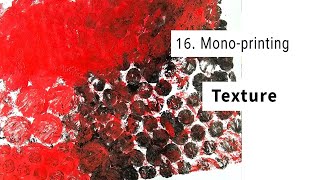 Monoprinting creative textures with acrylic paint  TIRELS 16