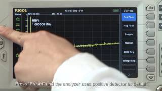 Using the different Detector Types on the DSA800 Series