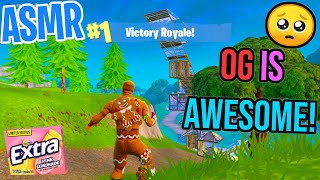 ASMR Gaming 😴 Fortnite OG Victory Royale! Relaxing Gum Chewing 🎮🎧 Controller Sounds + Whispering💤